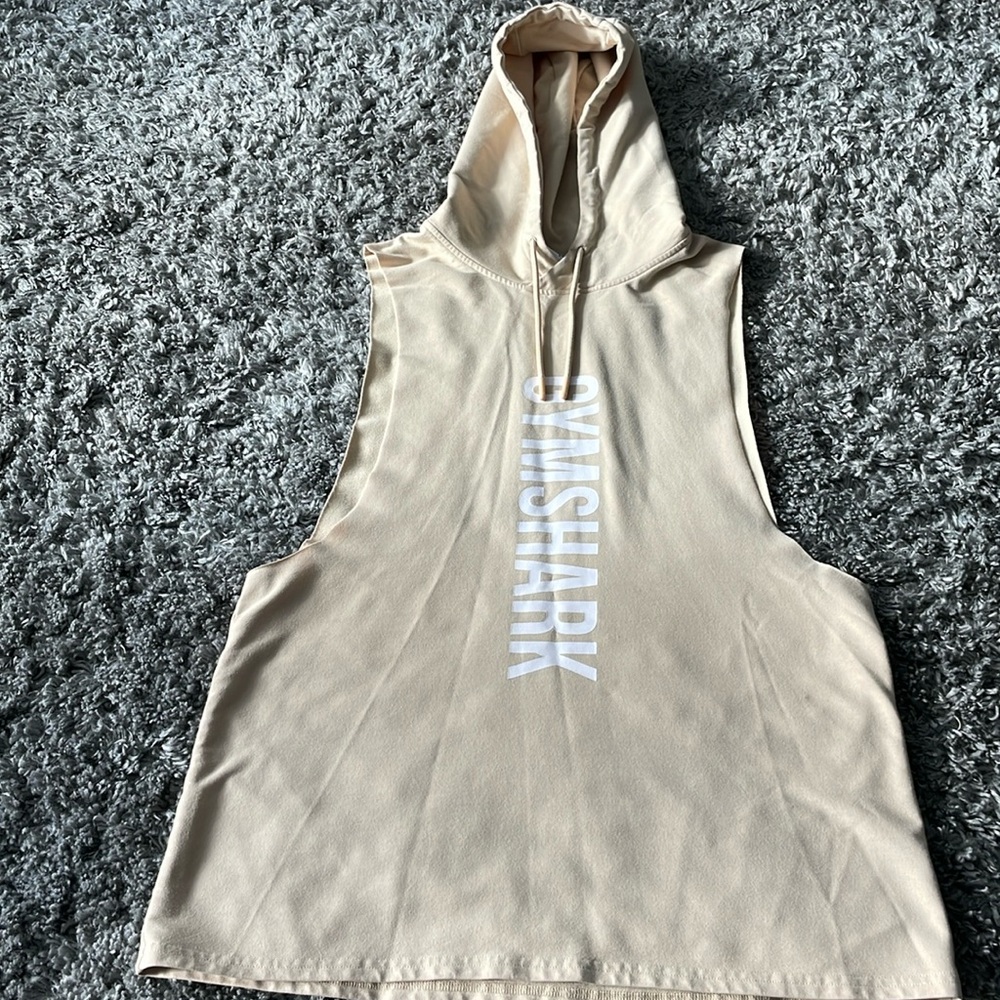 Yellow/Gold Gymshark Sleeveless Hoodie, Men’s L